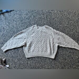 Universal Thread Heather Gray Cable Knit Sweater